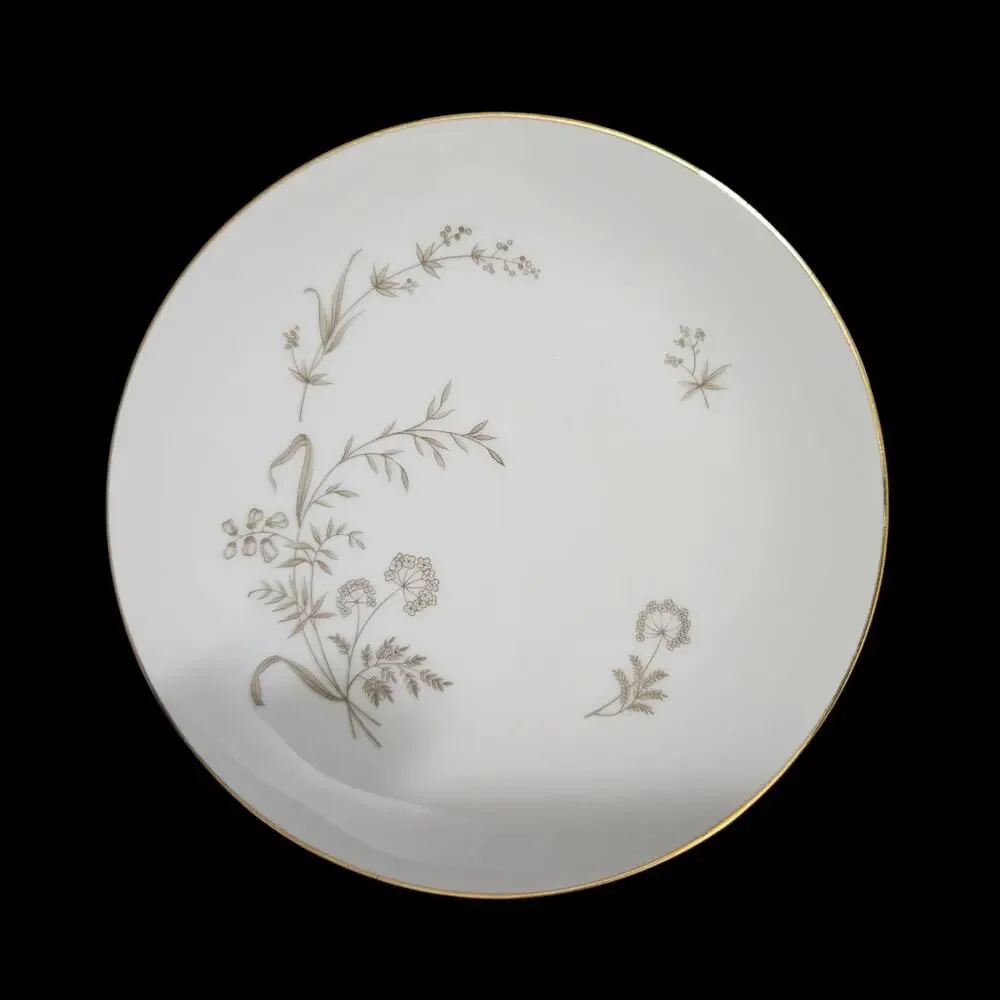 Johann Haviland Bavaria Wildflower Dessert Plates Set of 3 Gold Trim 6
